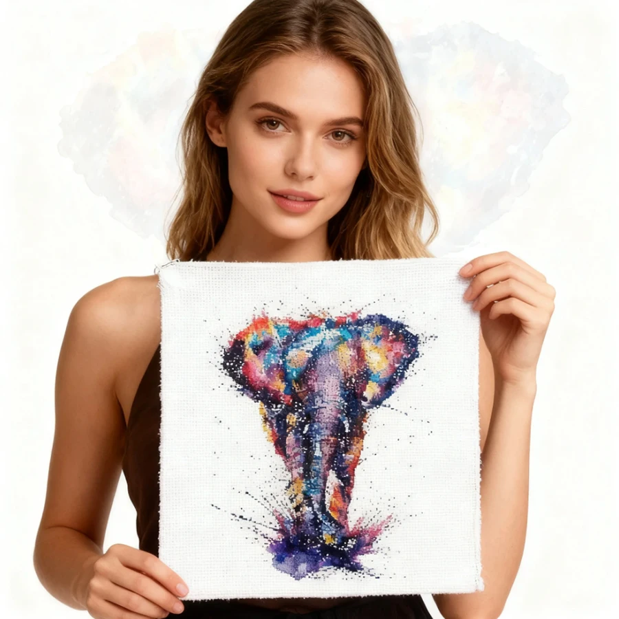 

Elephant 2026 New style printed Canvas DIY cross stitch kits sets arts adult Craft Embroidery Needlework Sewing thread painting