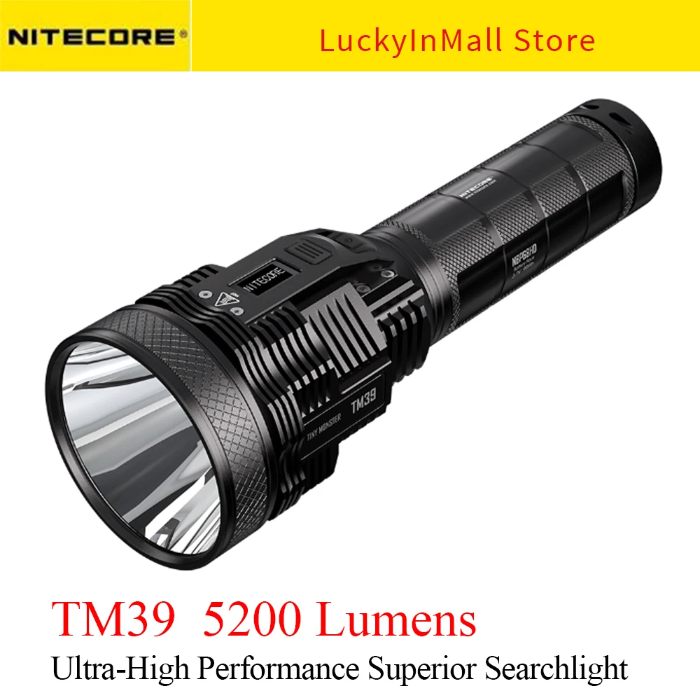 

NITECORE TM39 Rechargeable Flashlight 5200 Lumen Searchlight W/ OLED Real-Time Display High Performance Led Trcoh Hunting Light