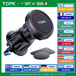 TOPK Magnetic Car Phone Mount in Car Phone Holder Air Vent Magnetic 6 N52 Magnets Universal Mobile Phone Holders for iPhone 15