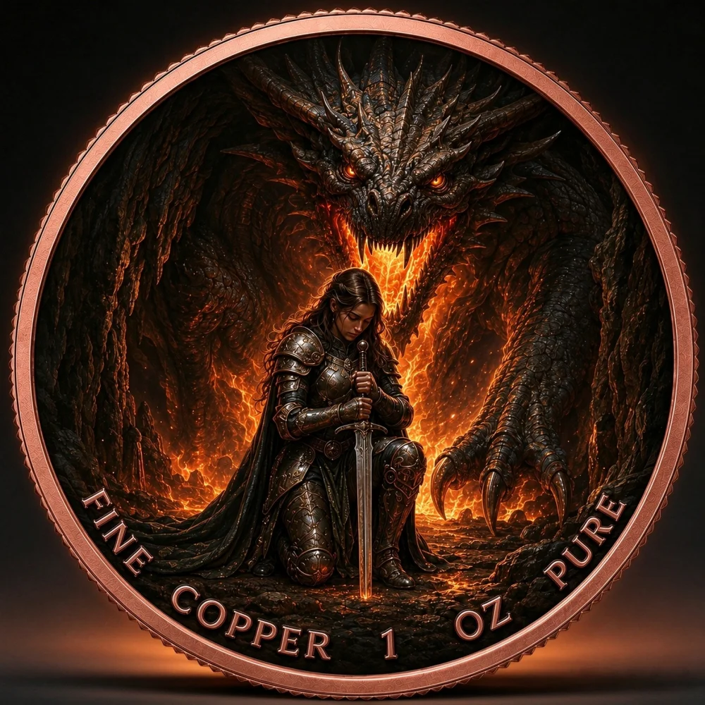 High-purity Copper Commemorative Coin, Fantasy Myth Series Color Print Challenge Coin, Collectible Medal, Souvenir Gift
