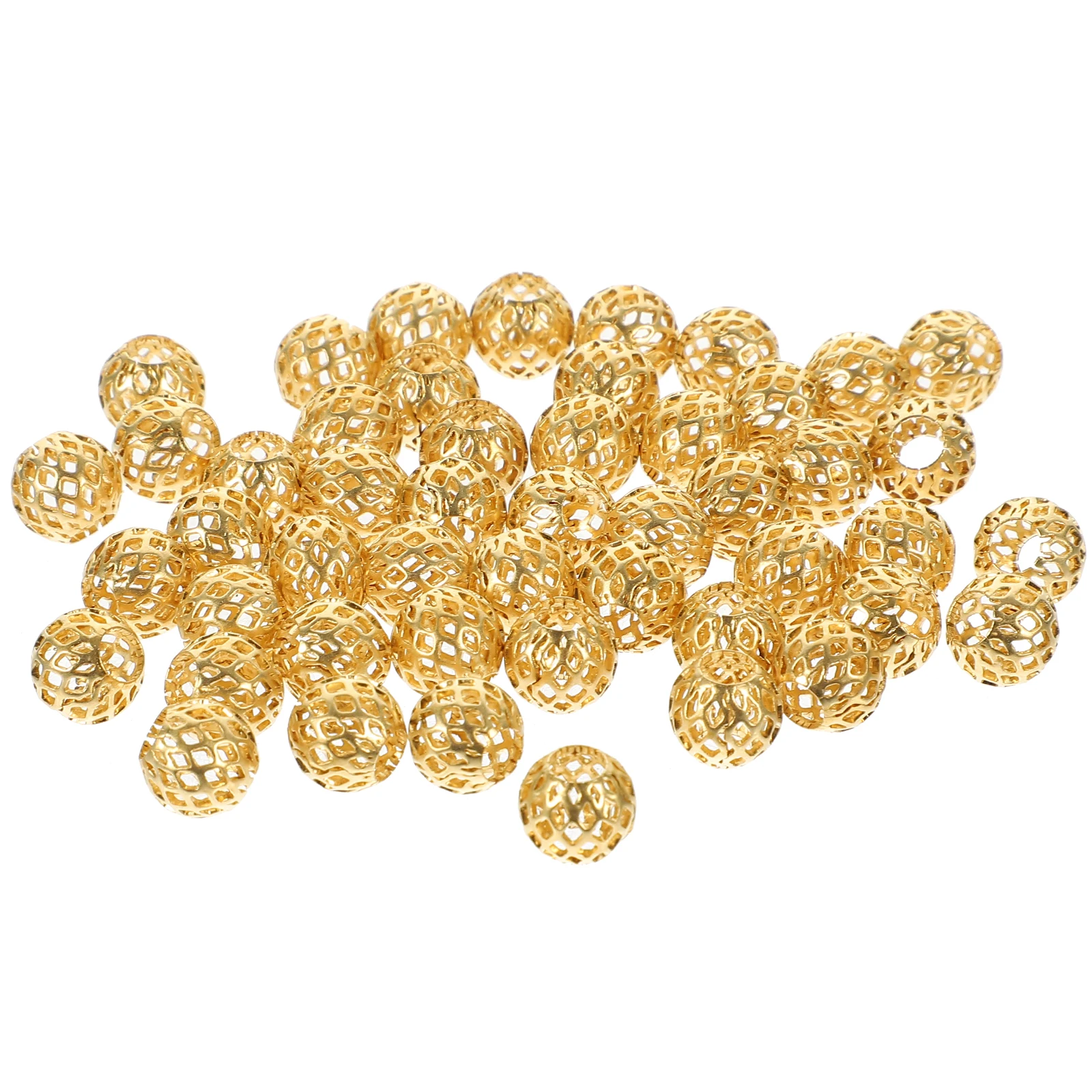 

50pcs 10mm Metal Spacer Beads Silver Large Hole for Jewelry Bracelets Necklace DIY Crafts Resistant Smooth Round