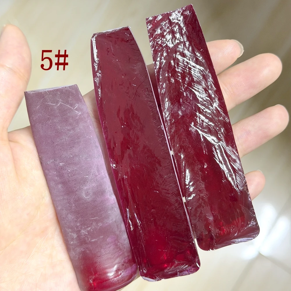 1KG Synthetic Red Corundum Ruby Rough Raw Material Half‑Shaped #5 Pigeon Blood Red Uncut Gemston