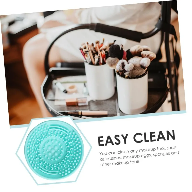 1PC solido supporto per dita pennelli per trucco in silicone tappetino per pulizia cosmetici con ventose strumenti per la salute di bellezza facile da lavare