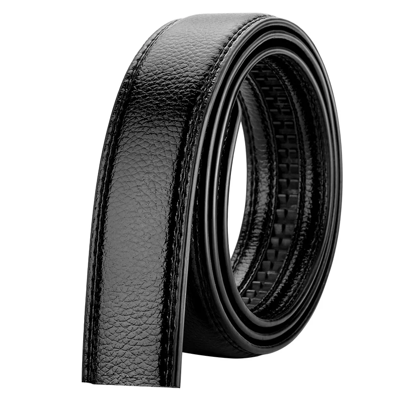 Męski pasek automatyczny, bez klamry, pasek z prawdziwej skóry 110-160 cm, pasek 3,5 cm do paska z klamrą 3,5-3,8