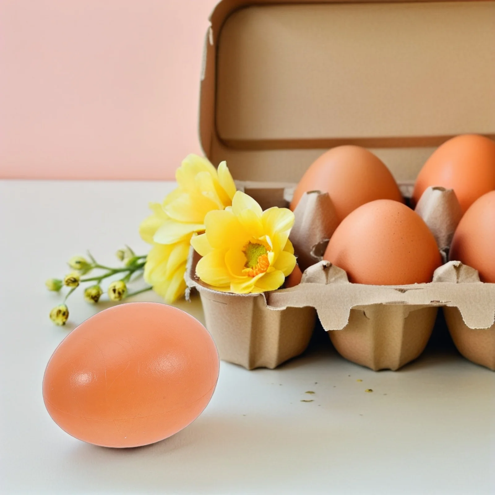 ไข่อีสเตอร์เพ้นท์สี 6 ชิ้น ไข่พลาสติกเรียบสำหรับงานฝีมือ ของตกแต่งงานประดิษฐ์ ของตกแต่งงานปาร์ตี้ ของตกแต่งบ้าน