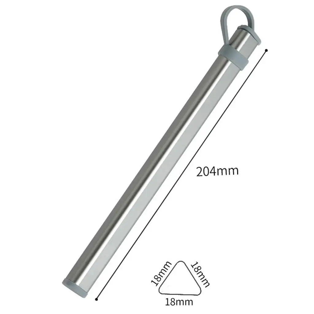 Ultralight Aluminum Chopsticks Tube Pipe Compact Storage Box Portable Holder Bag with Loop for Outdoor Adventure Camping