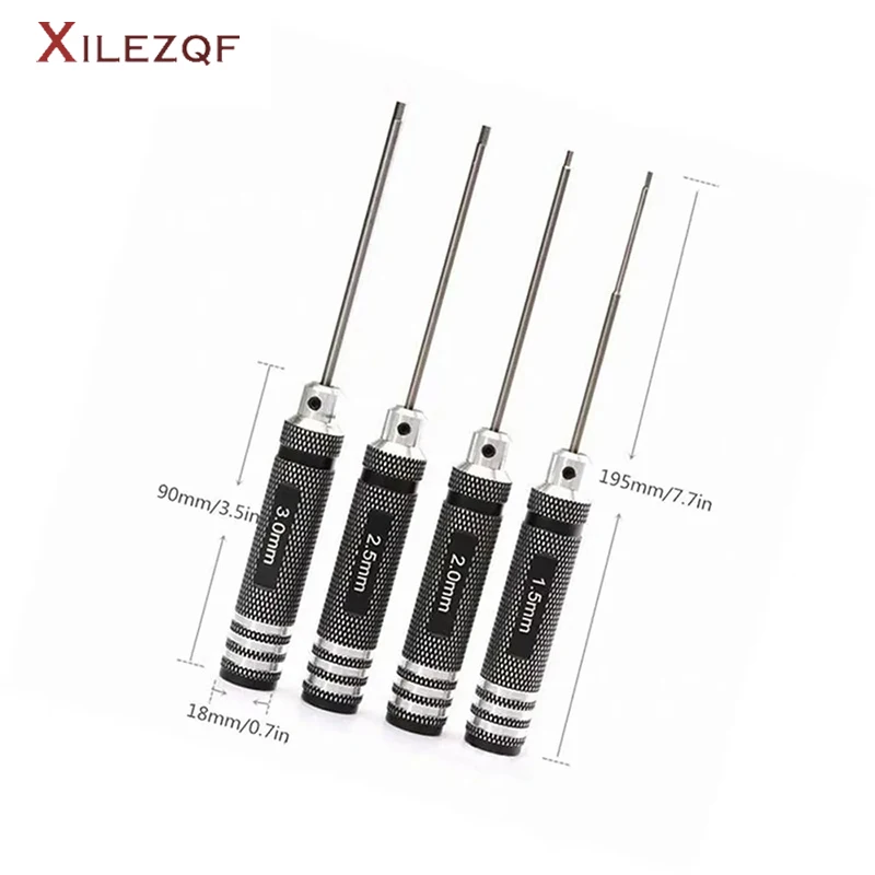 H1.5/2.0/2.5/3.0/4.0/5.5/7.0/8.0mm Handle Allen Hex Screwdriver Key Driver Tools for RC Car Tamiya HPI HSP Traxxas Axial Kyosho