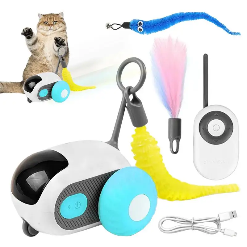 Remote Cat Toy Remote Control Smart Electric Cat Toy Moving Cat Exercise Interactive Toys Hunting Cat Toy Kitten Enrichment Toys