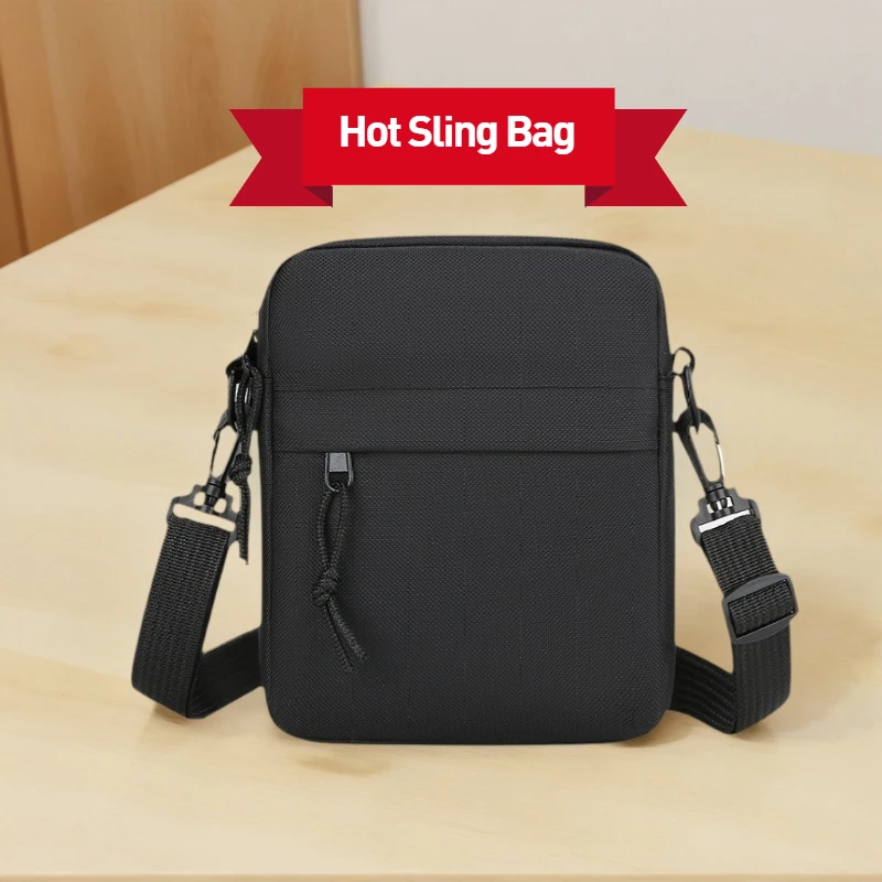 

Мужская сумка через плечо из ткани Оксфорд, маленькая мини-сумка на плечо большой вместимости для повседневного использования и путешествий, простая переноска для телефона