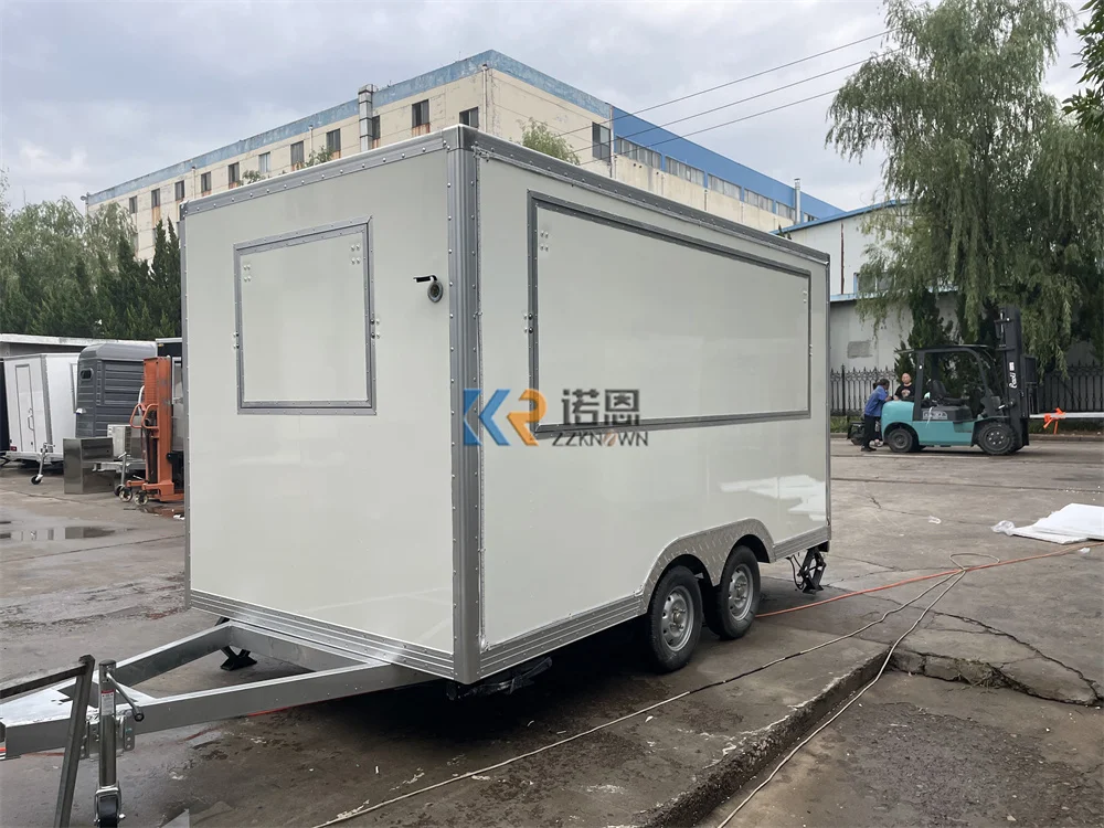 

Mobile Food Trucks Customized Size Street Fast Food Truck Concession Trailer Snack Cart Van With Toilet