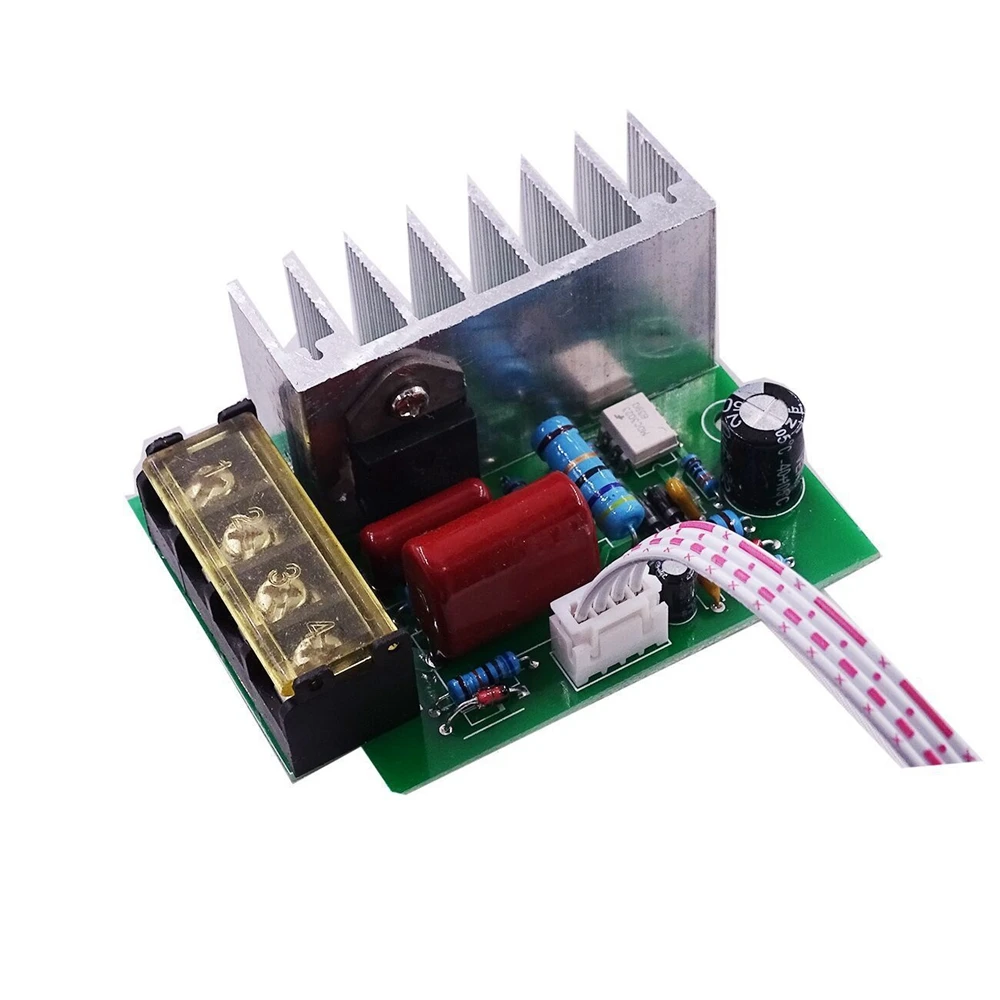 Regulador de voltaje SCR de 4000W CA, regulador de temperatura de velocidad del Motor eléctrico para motores de calentador de agua con interruptor