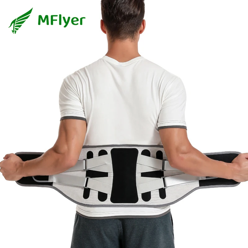 Lumbar Back Support Belt Orthopedic Lumbar Brace with Large Area Aluminum Support for Lower Back Pain Relief, Herniated Disc