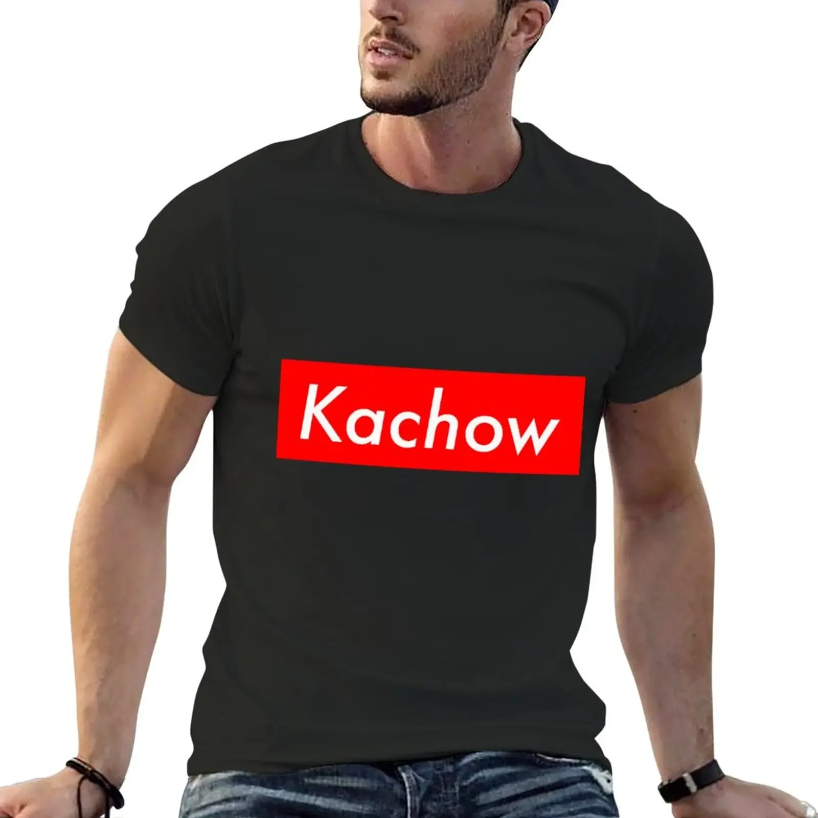 Kachow T-Shirt Short sleeve tee vintage graphics black t shirts for men