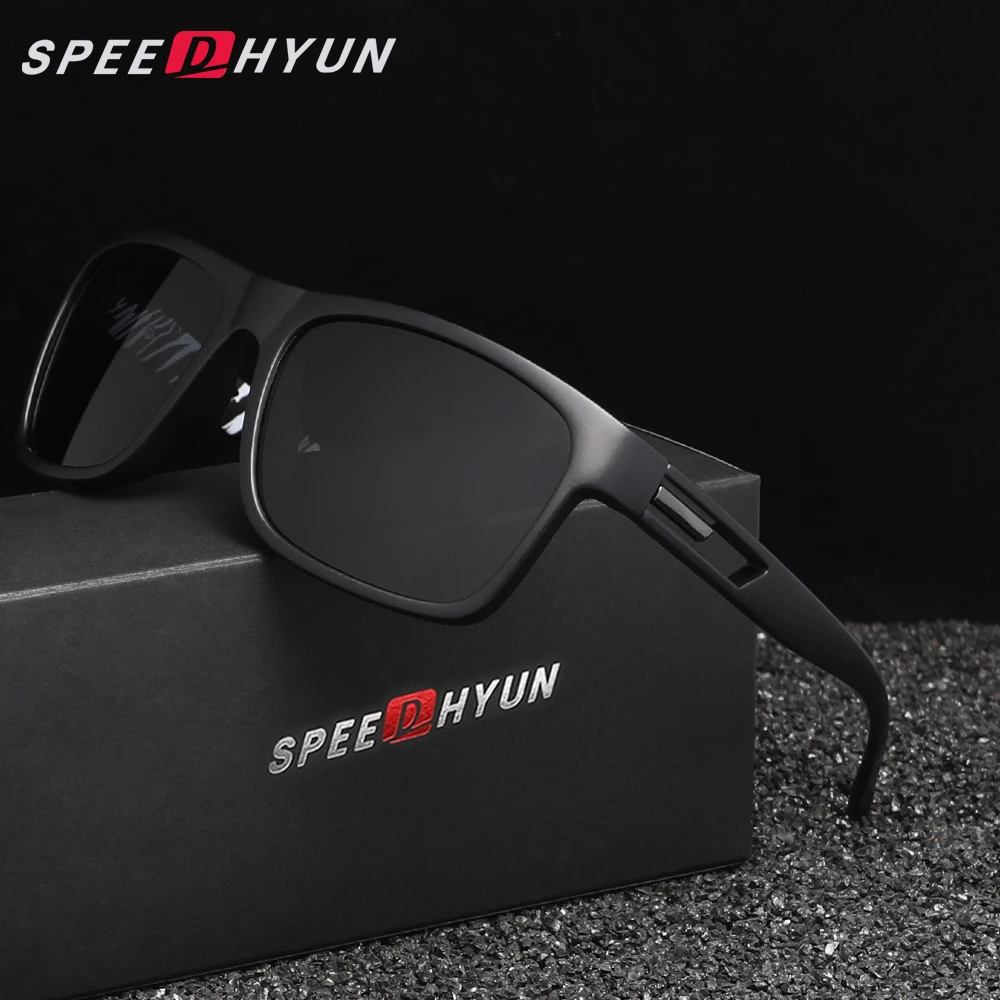 SPEEDHYUN Men's Glasses Polarized Sunglasses Women UV400 Lens Eyewear For Holiday Oculos de sol Driving