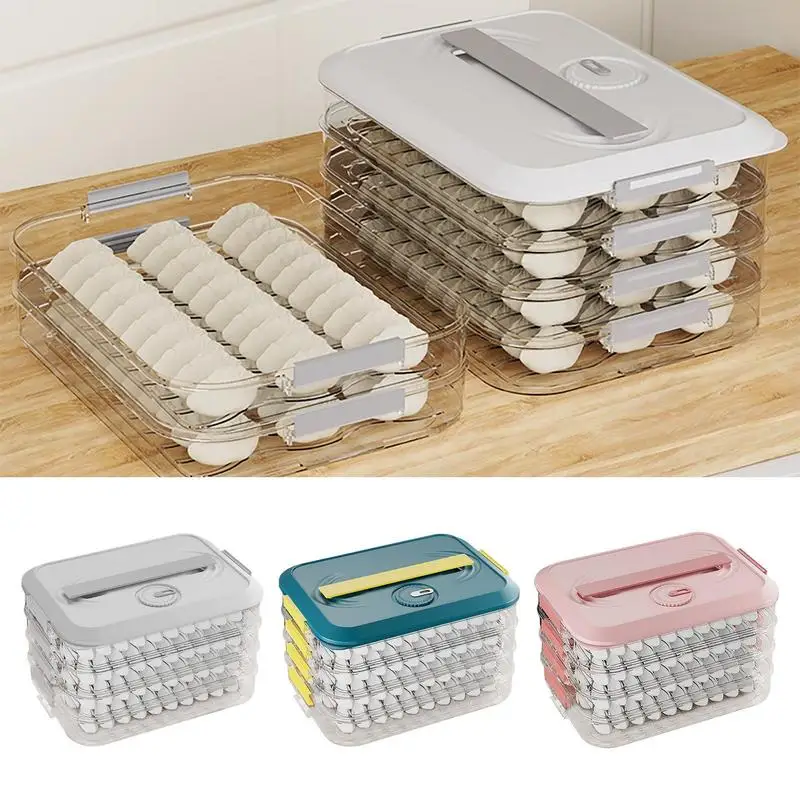 Dumpling Box Refrigerator Dumplings Storage Box Household Dumpling Quick Freezing Fresh Keeping Boxes Kitchen Accessories