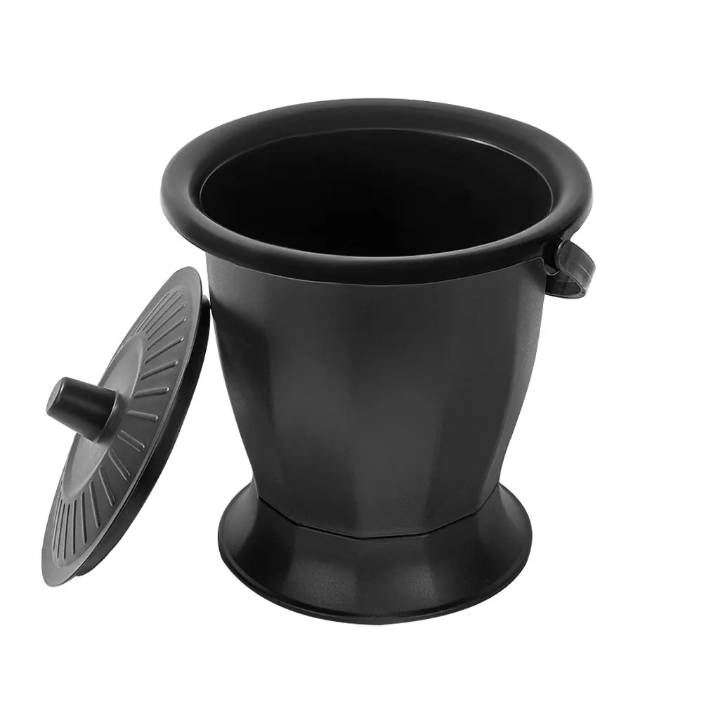 持ち運び可能な大人用トイレ（蓋付き）、頑丈なpp素材、滑り止めベース、家庭、旅行、キャンプ、高齢者用、簡易トイレ、尿器