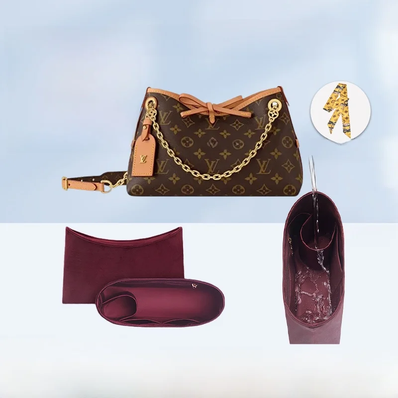 

Легкая водонепроницаемая бархатная внутренняя сумка для LV Carryall BB, органайзер из тонкого шелкового материала с цветочным узором