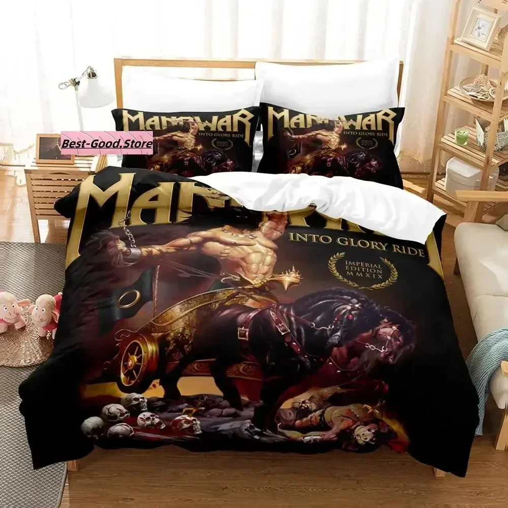 

Manowar 3D Print Hip Hop Printed Bed Set Duvet Cover Pillowcase Bedding Set Bed Linen Sheet Quilt Cover Full Queen King Size