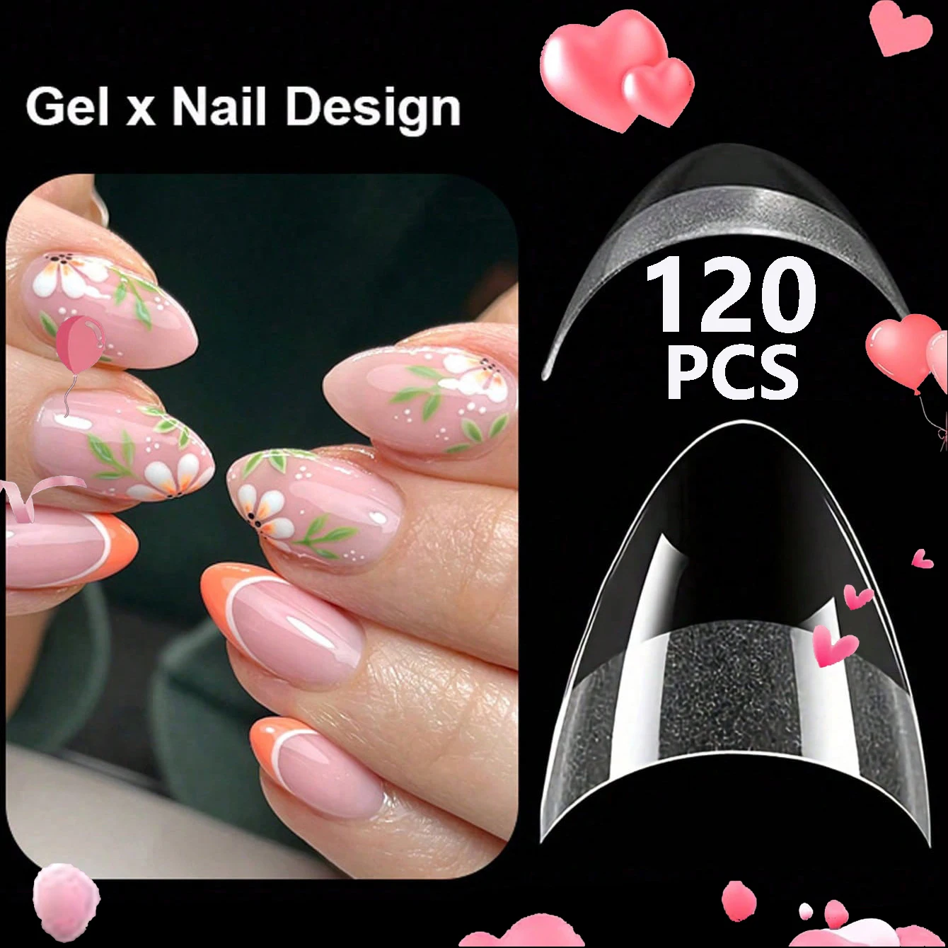 120 Stück kurze, mandelförmige, halbmattierte Kunstnägel – perfekt für Nageldesign und Nagelverlängerungen im Salon, ideal für Dates und den Alltag – Detail 19