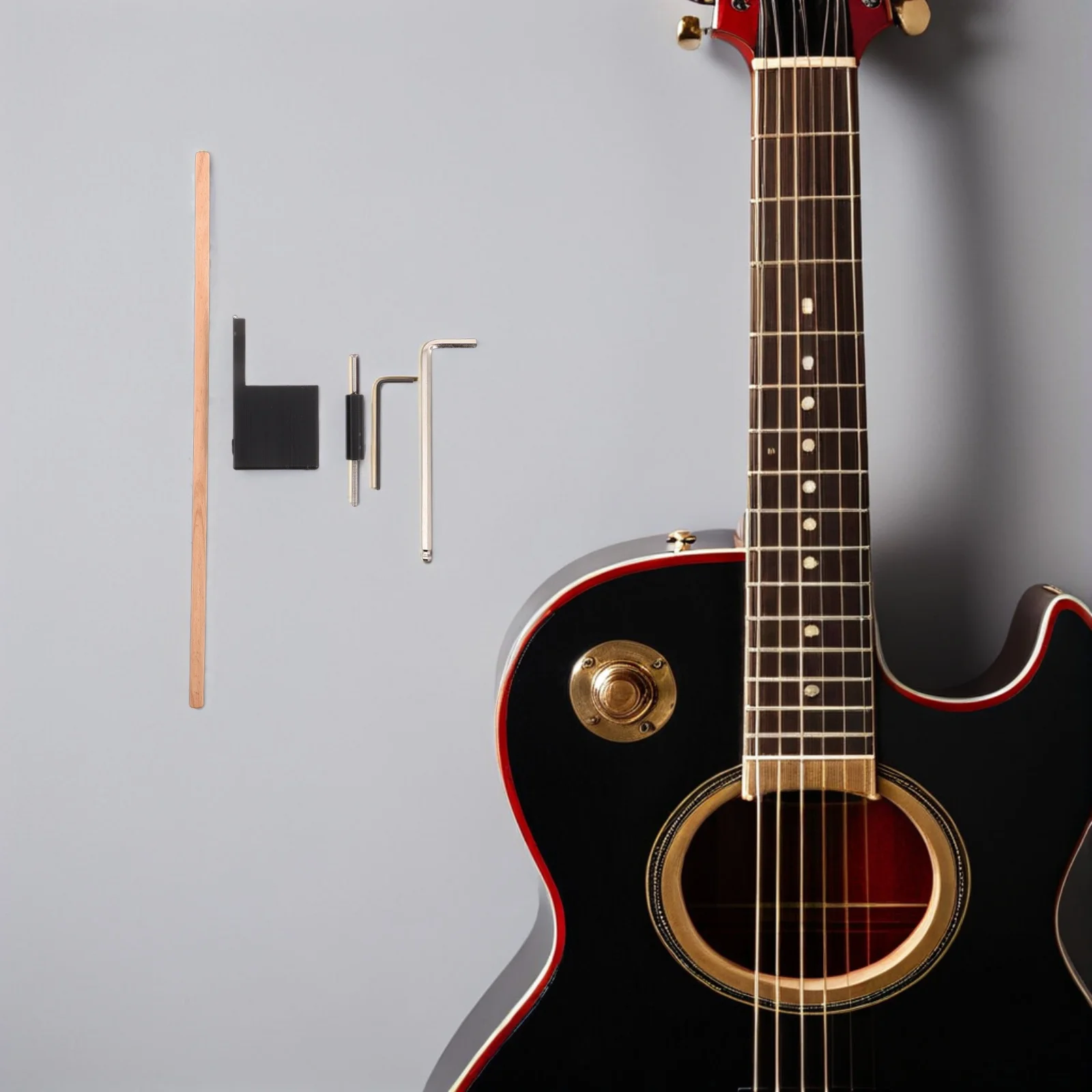 

5Pcs Guitar Luthier Tool Kit Tuning Keys Truss Rod Wrench for Setup Tuning and Adjustment Portable Acoustic Guitar Tuner