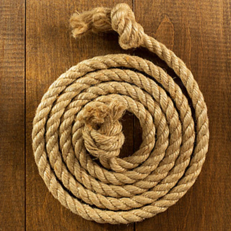 

20-30mm 25/50M Natural Hemp Rope For Binding Goods Handicrafts Gardens Homes Outdoor Guardrail Decoration Camping Sturdy Durable
