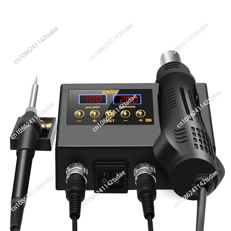 8898 Hot Air Gun Electric Soldering Iron 2-in-1 Mini Welding Table Computer Mobile Phone Welding Repair DIY Tool