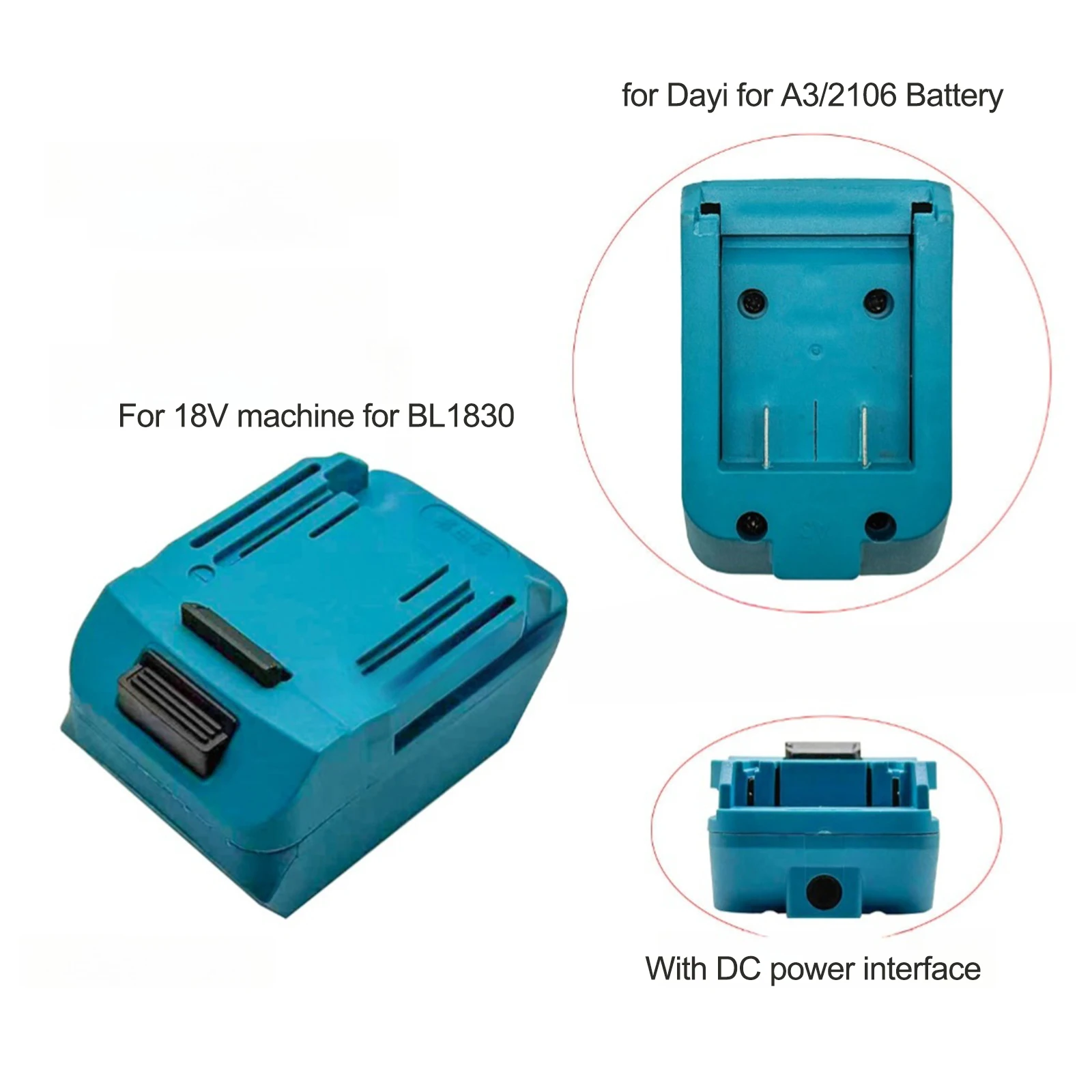 

18V Battery Adapter Cable Connector Compatible with For BL1830 BL1840 BL1850 Batteries for For dayi For A3 2106