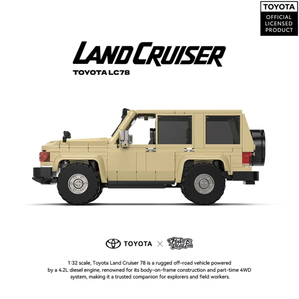 PB Off-Road LC78 FJ40 Snelheid Auto Voertuig Bouwstenen Super Technische Schaal: 1/32 Stad SUV Montage speelgoed Kinderen Kerstcadeaus