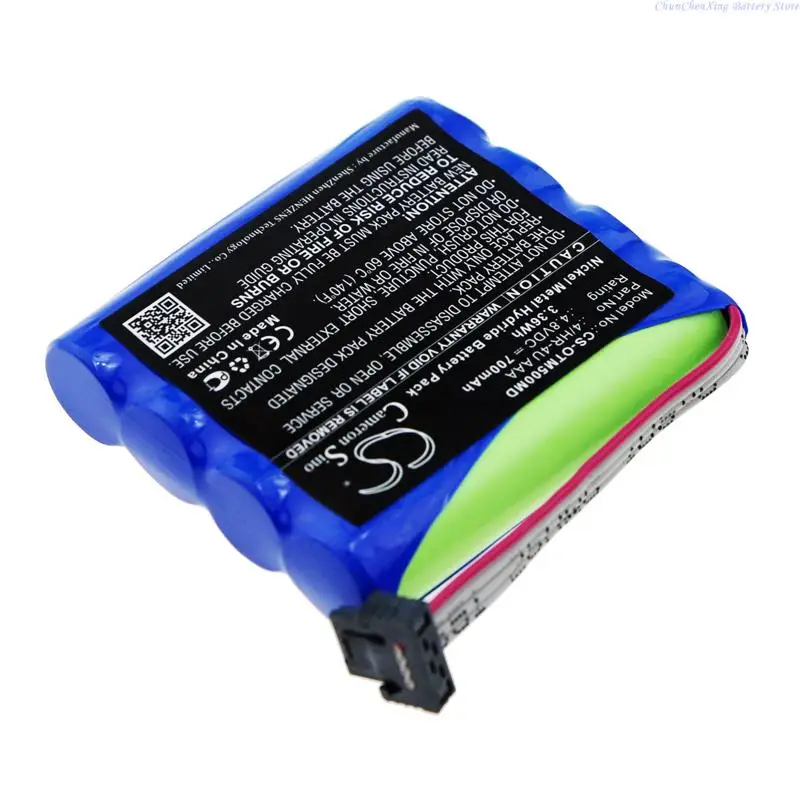 Bateria médica de substituição Cameron Sino 700mAh 4/HR-4U AAA para Optomed Smartscope M5, Smartscope M5 Pro