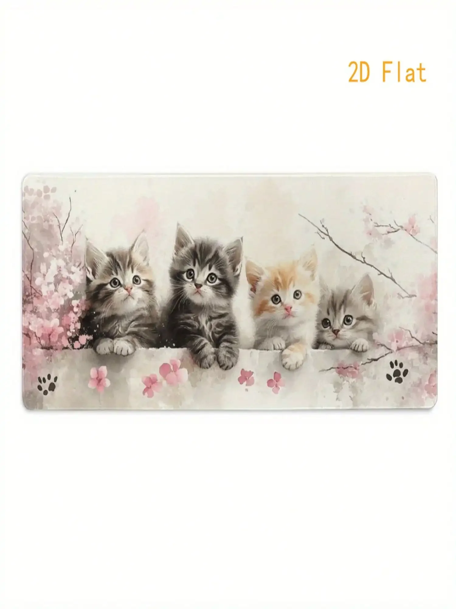 

Large Cat And Flower Mouse Pad For PCs, Laptops, And Keyboards - Non-Slip Rubber Base, Cute Cat And Flower Design, Washable, Adorable Desktop Accessory, Suitable For Gaming And Office Use, 2D Flat Design.