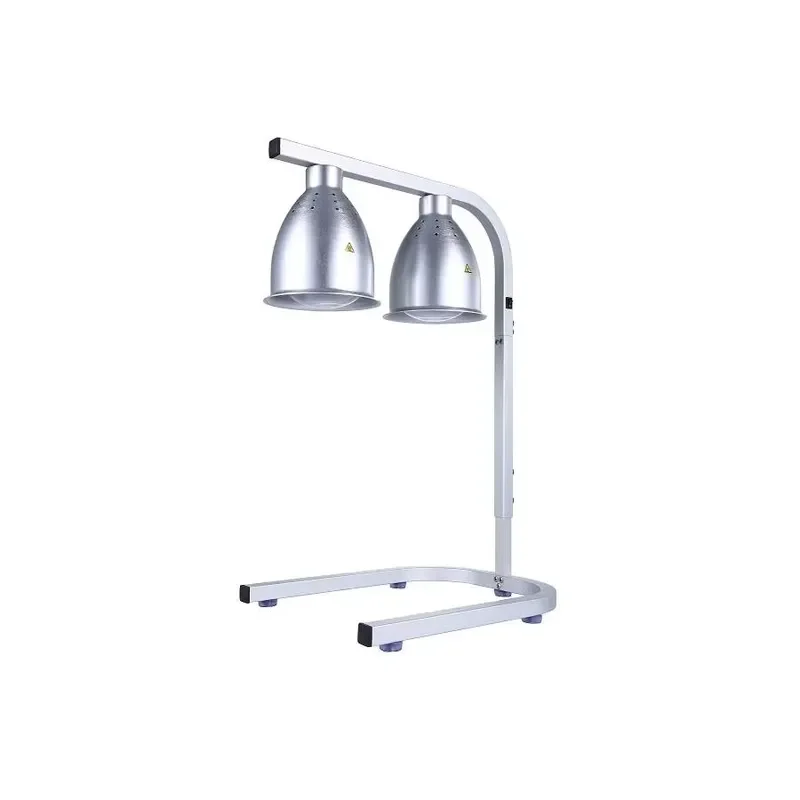 Commercial Double Head Electric Food Warmer Lamp Adjustable Countertop Heating Light for Restaurant Buffet Display 110V 240V