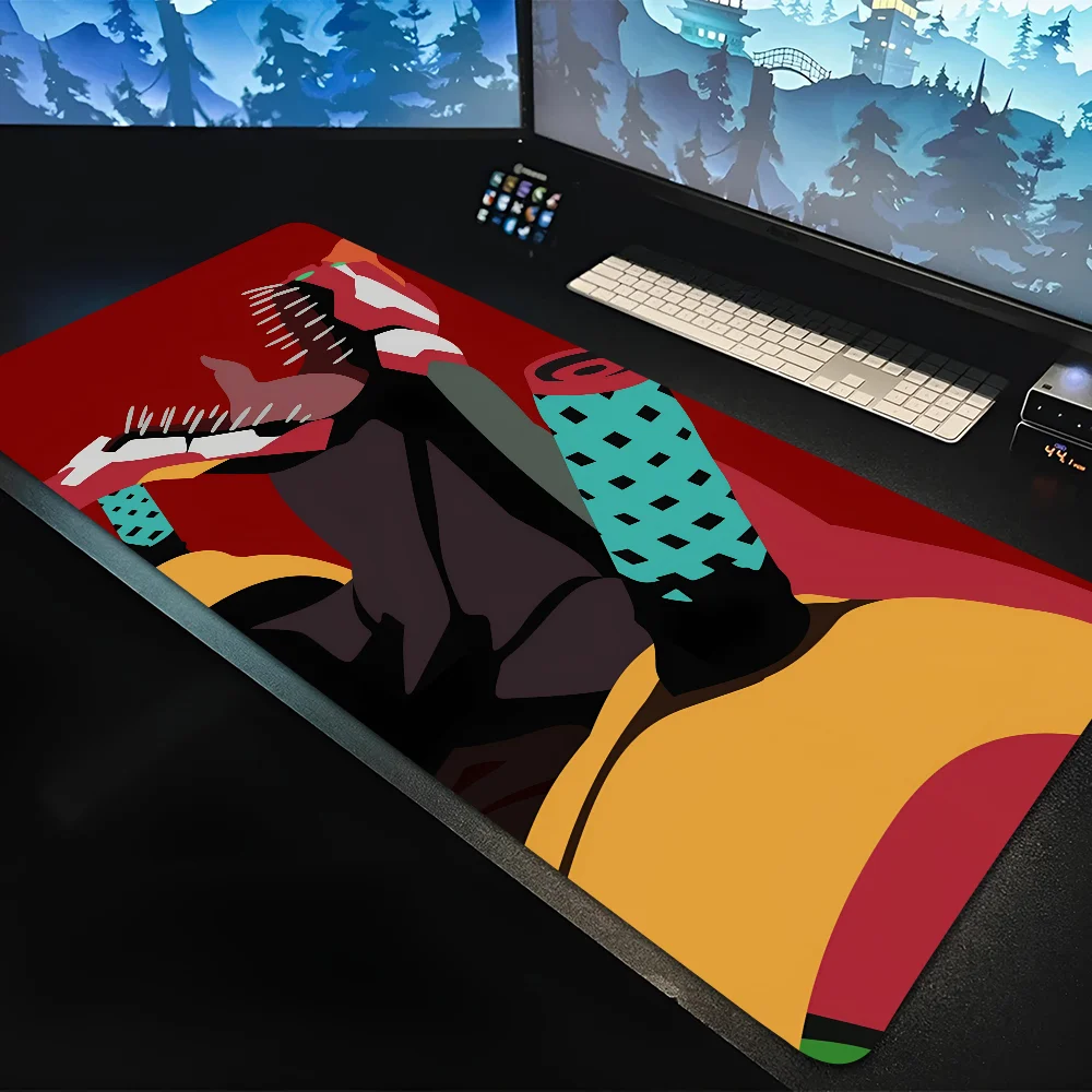 Large Computer Mouse Pad Anime E-Evangeliones Mousepad Mouse Mat Desk Mat With Pad Gaming Accessories Prime Gaming XXL Keyboard