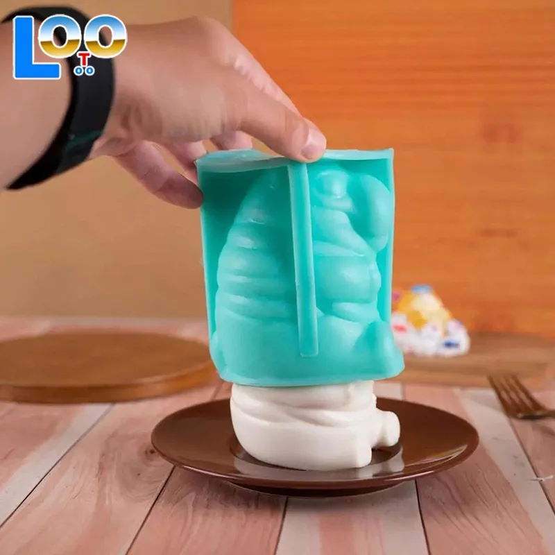 لطيف فرس النهر بودنغ قالب موس قالب من السيليكون قالب الكسترد قالب الكعكة الكرتون فرس النهر كعكة الديكور الخبز أداة المخابز