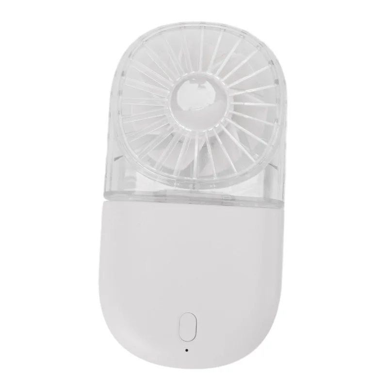 مروحة محمولة قابلة للطي 5 سرعات رياح منخفضة الضوضاء متعددة الوظائف مروحة محمولة للسفر والتخييم في الهواء الطلق وردي/أبيض #6