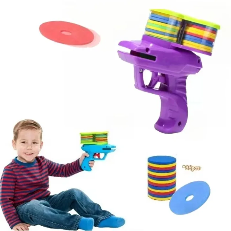 Nuevo juguete de tiro de 3 agujeros, juguetes de Año Nuevo con balas suaves para niños, juego de seguridad interior y exterior, juguete interactivo para padres e hijos