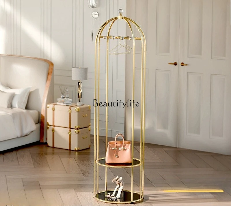 

03.-Hanging hanger floor bedroom floor rack home living room