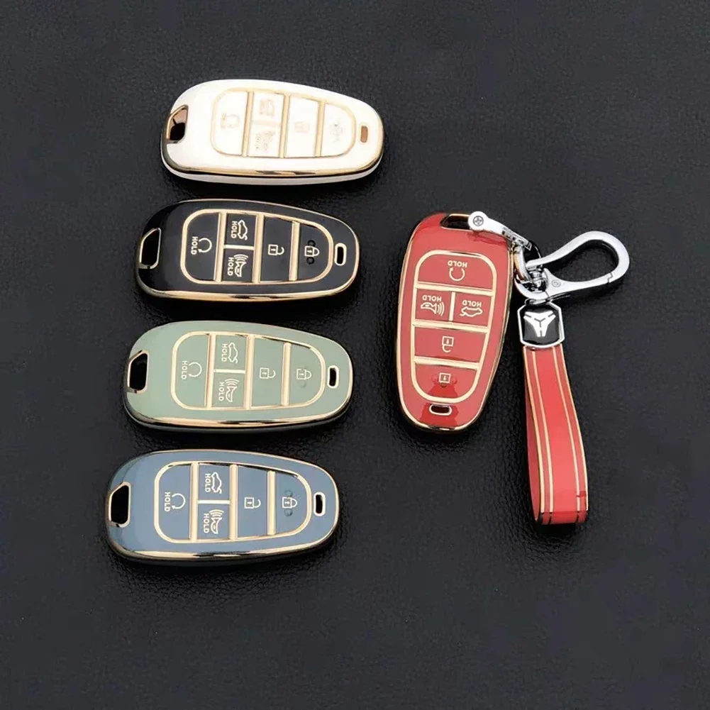 For Hyundai Tucson Santa Fe 2022 NEXO NX4 Atos Prime Solaris 2021 5 Button 7 Button TPU Car Remote Key Case Cover Shell view 6