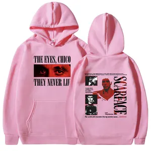 Klassische Gangster -Film Scarface Hoodies für Männer und Frauen, Kapuze, Vintage, gotisch, großer Pullove, Tony Montana, Al Pacino 6 Hauptverkaufs -Gangsterhose - №4