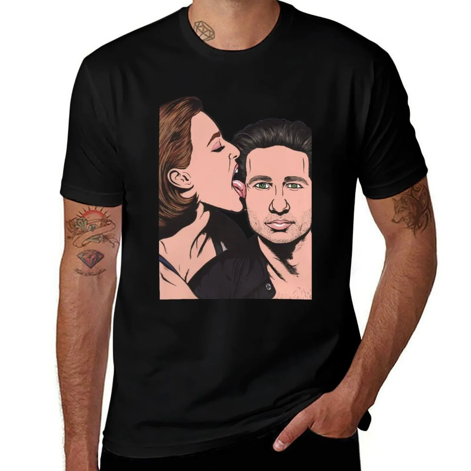 Mulder and Scully X Files T-Shirt Casual Breathable Short Sleeve Top T-Shirt