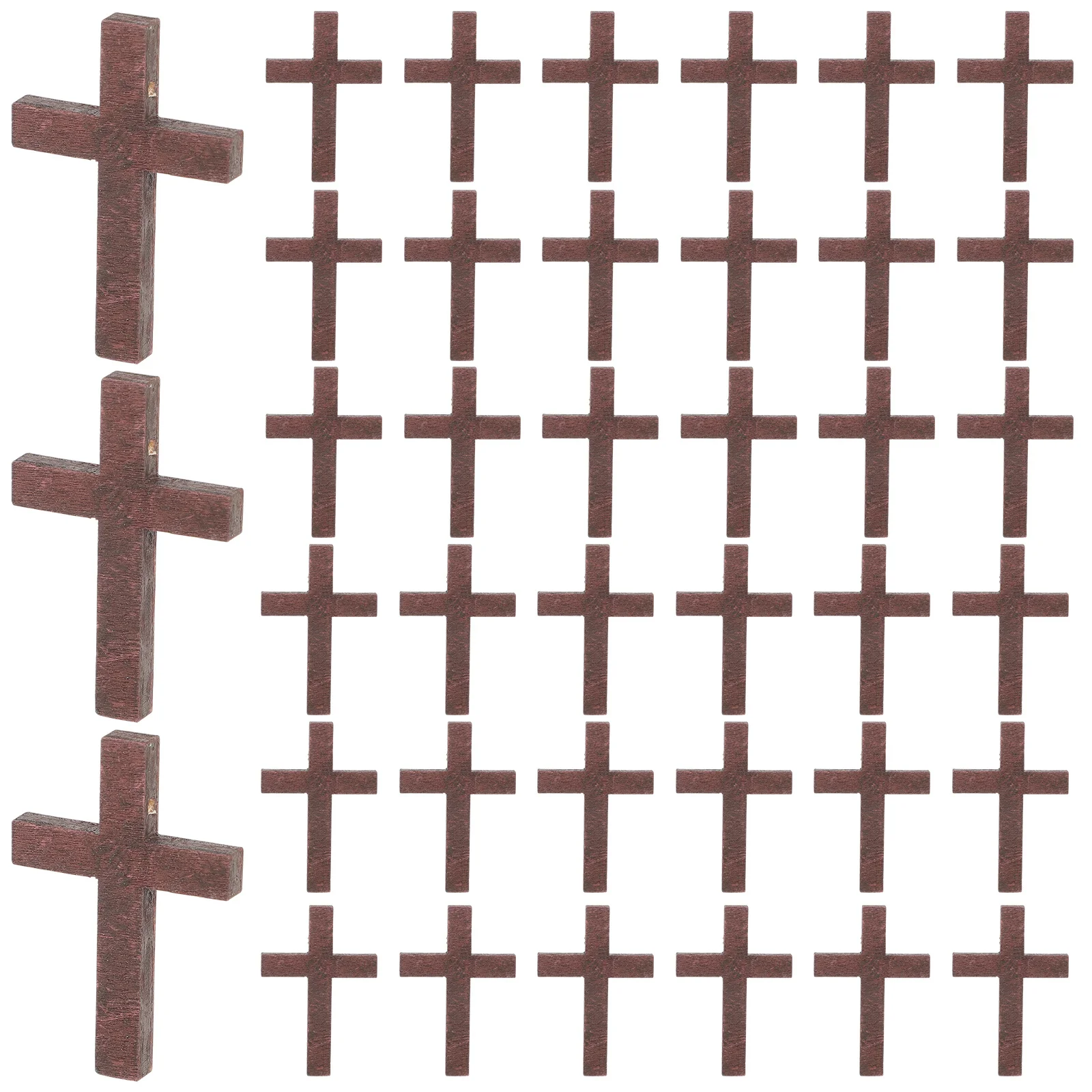 

70 шт. деревянный крест кулон коричневый для изготовления ювелирных изделий ремесло Diy ожерелье браслет серьги разделительные бусины модный панк