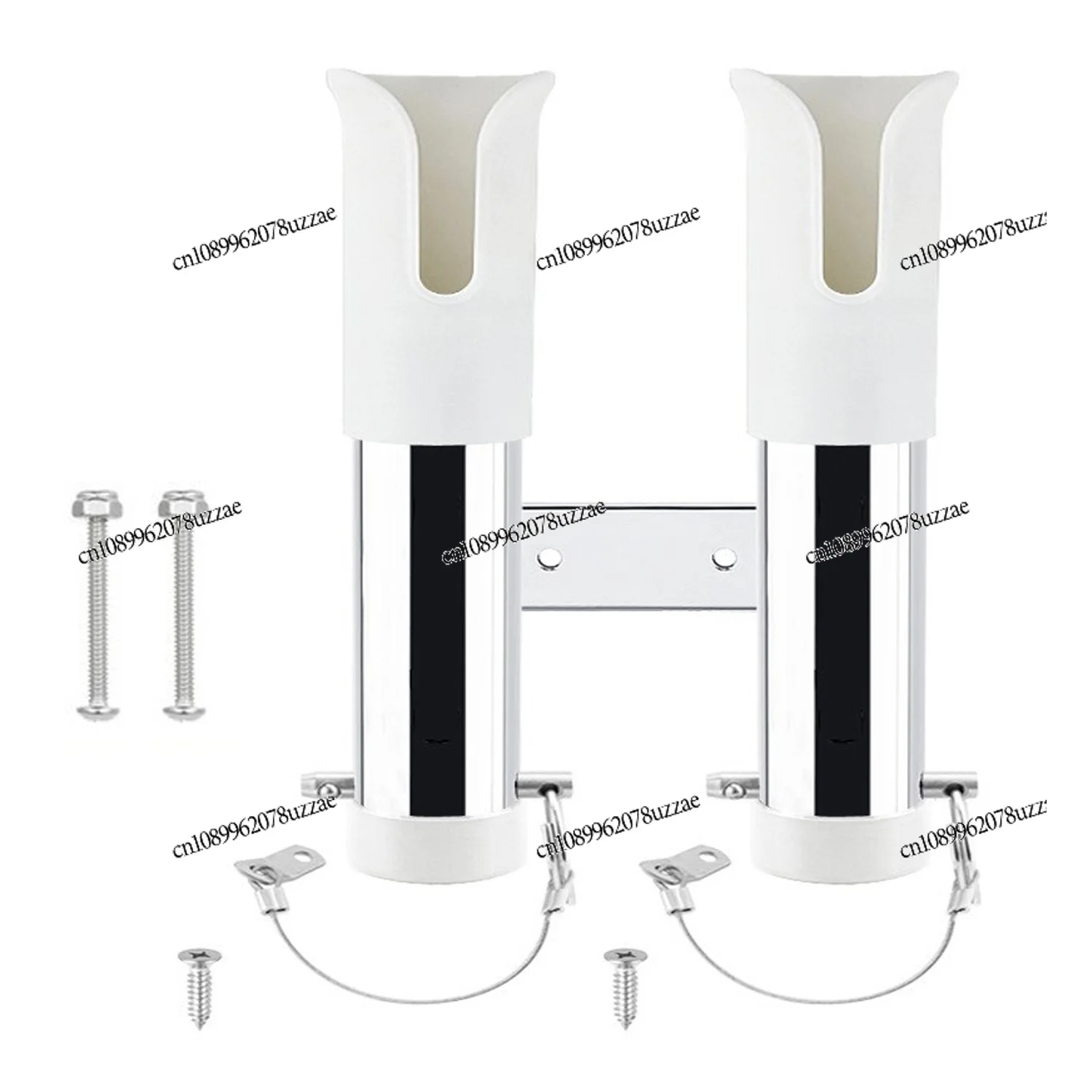 Two-piece Fishing Rod Holder 304 Stainless Steel Plus Plastic Marine Fishing Rod Bracket, Fishing Rod Barrel