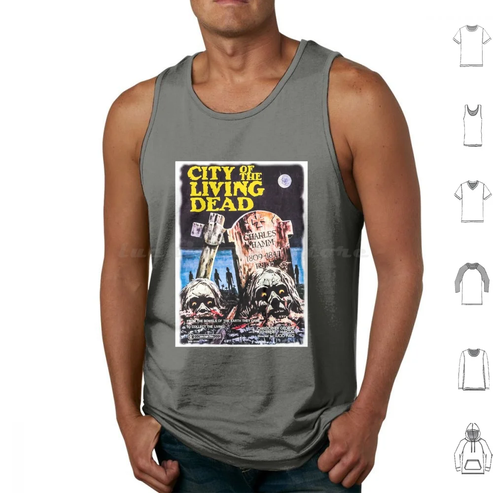 Birthday Gift City Of The Living Dead Print Tank Tops Print Cotton Birthday City Of The Living Dead Lucio Fulci Horror