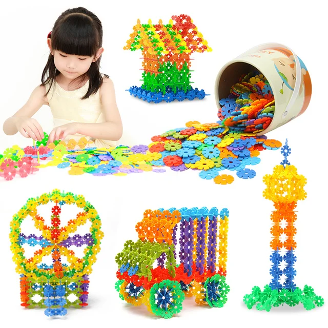 200 sztuk płatek śniegu zabawka edukativos klocki klocki DIY puzzle zabawki edukacyjne zabawki dla dzieci od 6 do 10 lat dzieci