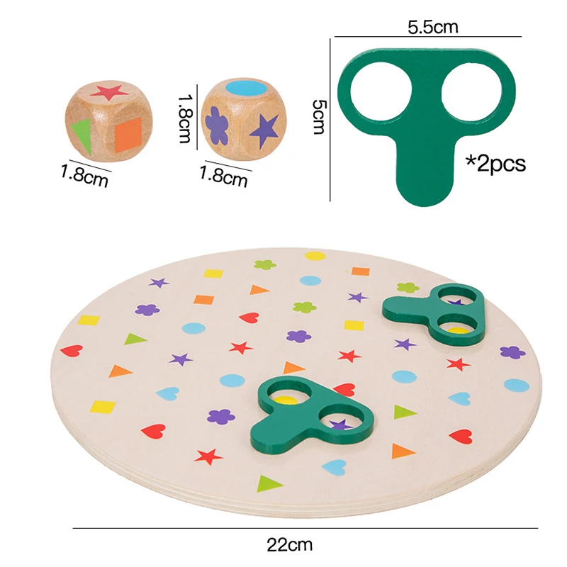 몬테소리 어린이 모양 매칭 장난감 퍼즐 보드, 색상 논리적 사고 훈련, 인터랙티브 보드 게임, 어린이 선물