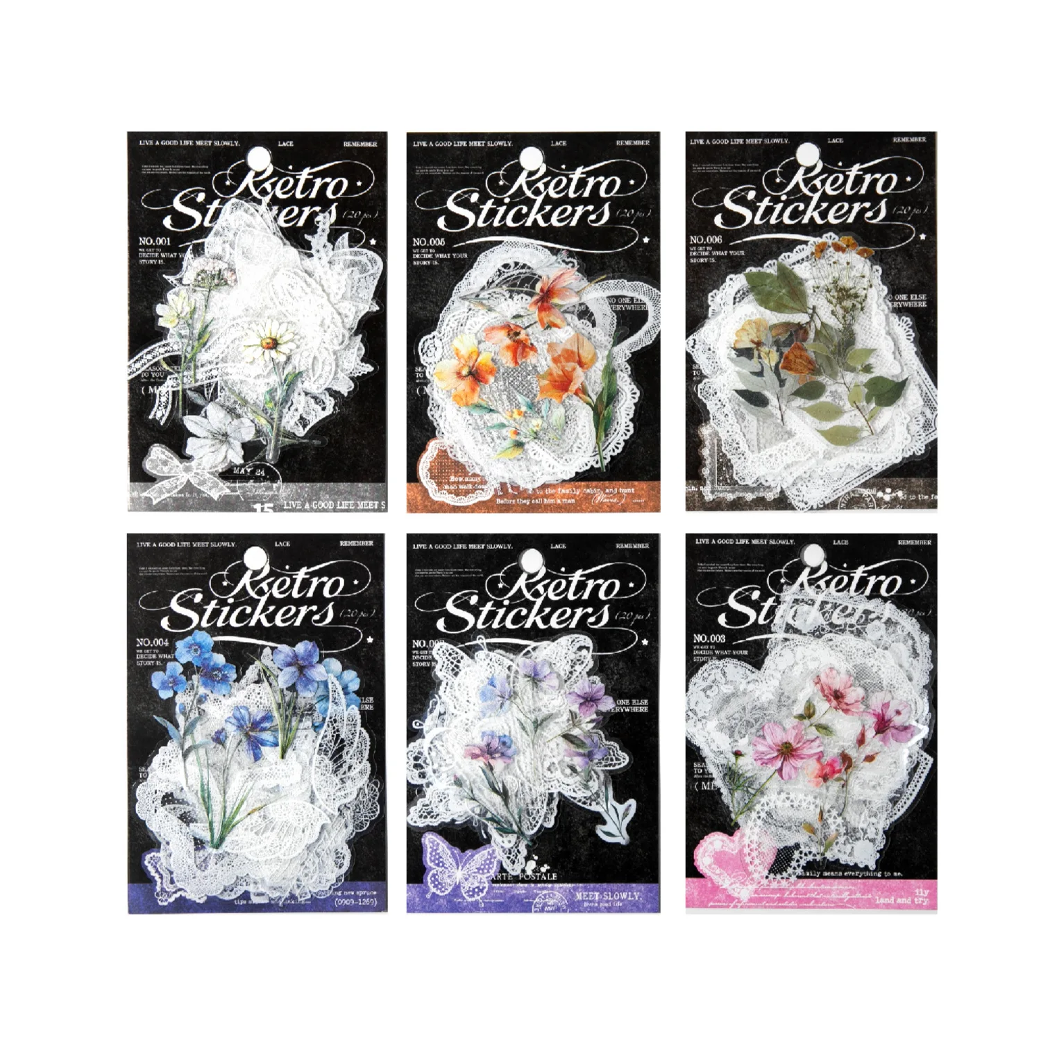 

6packs/lot Kawaii Scrapbook Stickers Yumeng Collection Junk DIY Journaling Scrapbooking Supplies Decorative Stationery Sticker