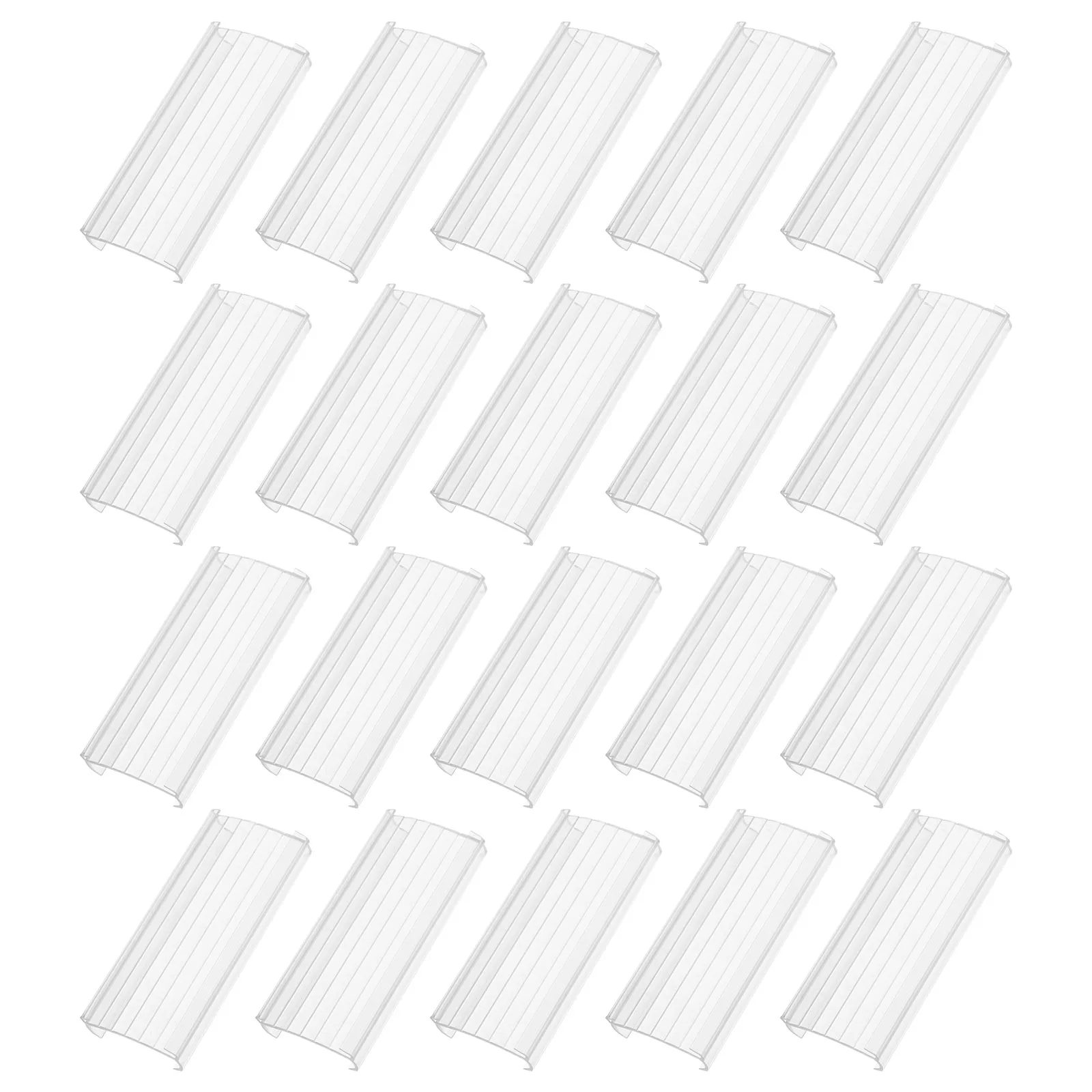 

20 шт., держатель для тегов, 75 мм, полка, ценники, держатель для этикеток, зажим для этикеток, ПВХ, прозрачный белый, стойка для вывесок в супермаркете, многоразовая