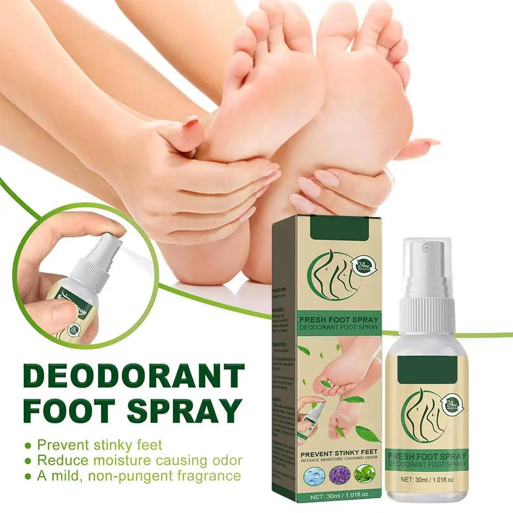 Foot Deodorant Spray Prevent Stinky Feet Non Pungent Removal Fragrance Spray Foot Relieve Moisturize Anti-sweat Dry Skin Ca D0T3