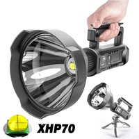 P70 Pro LED Searchlight 10000LM Super Bright USB Rechargeable, Waterproof Outdoor Spotlight with Mount Bracket, Handheld Flashli