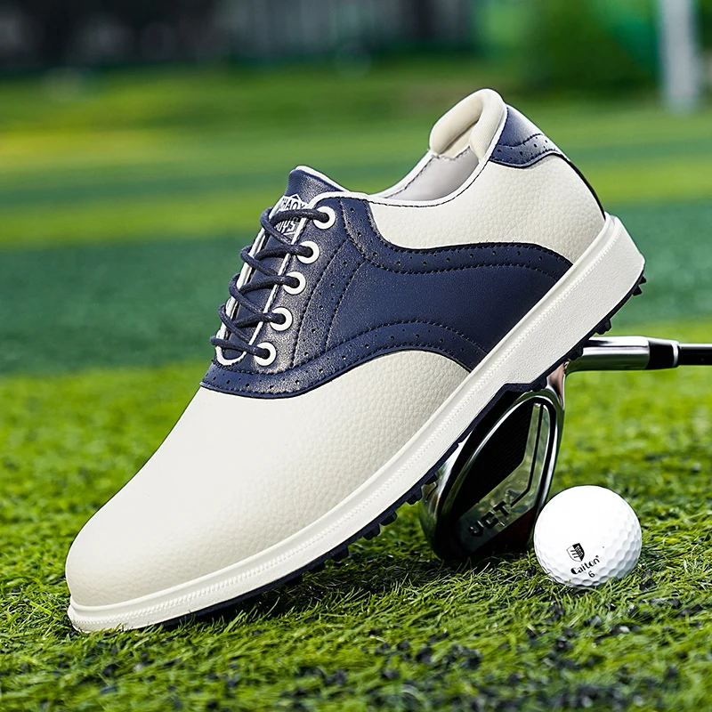

Waterproof Men Golf Shoes Breathable Fixed Nails Professional Luxury Pointed Golf Shoes Men Outdoor Walking Sports Shoes 39-47