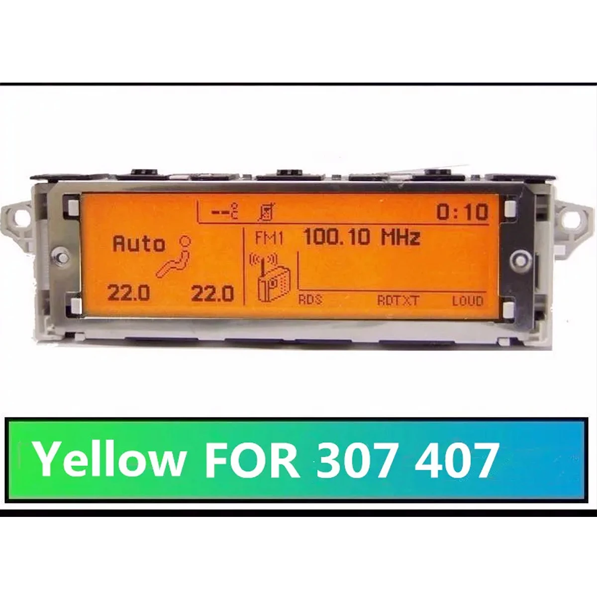 

Screen Support USB + Dual-zone Air Bluetooth Display Monitor Yellow 12 Pin for Peugeot 307 407 408 citroen C4 C5